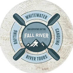 Absorbent Stone Coaster - Round - Rustic Wood