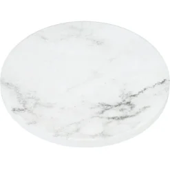 Absorbent Stone Coaster - Round - White Marble