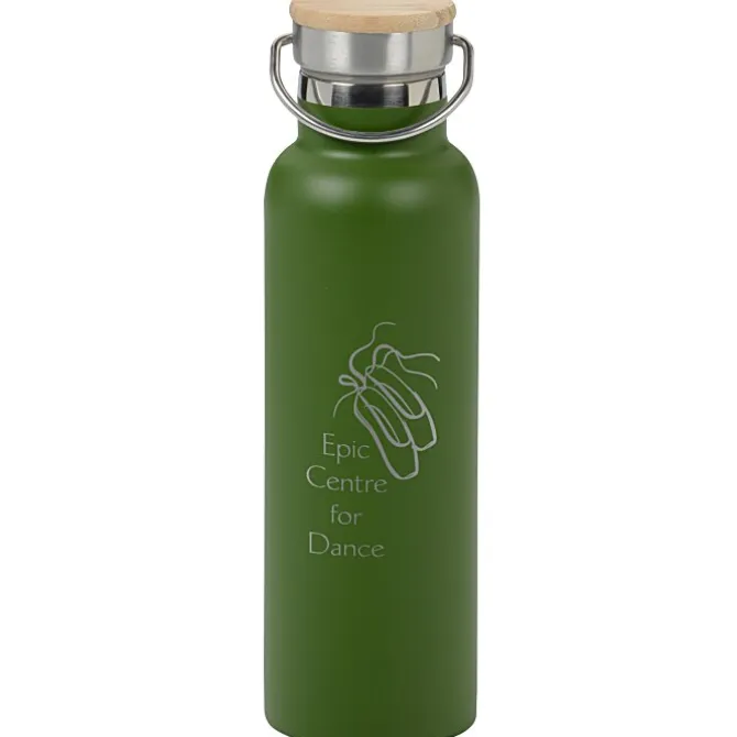 Accord Vacuum Bottle with Wood Lid - 21 oz - Laser Engraved - 24 hr