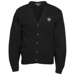 Acrylic V-Neck Cardigan with Pockets - Men's
