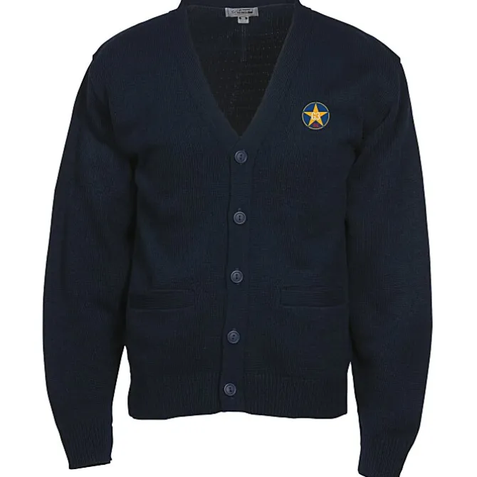 Acrylic V-Neck Cardigan with Pockets - Men's - 24 hr