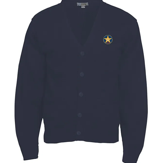 Acrylic V-Neck Cardigan with Pockets - Men's - 24 hr