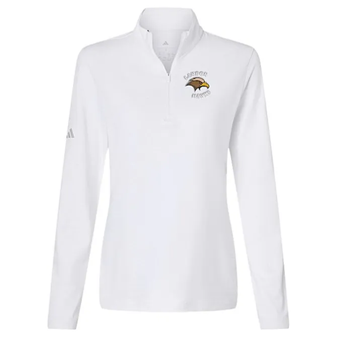 adidas Textured Stripe 1/4-Zip Pullover - Ladies'