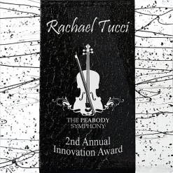Art Glass Fusion Plaque - Black