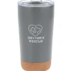 Austin Vacuum Tumbler with Cork Bottom - 16 oz. - Laser Engraved