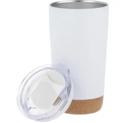 Austin Vacuum Tumbler with Cork Bottom - 16 oz. - Laser Engraved