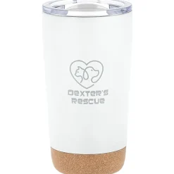 Austin Vacuum Tumbler with Cork Bottom - 16 oz. - Laser Engraved