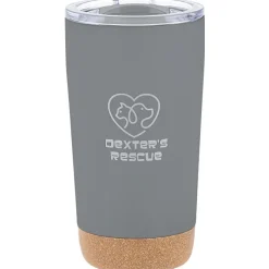 Austin Vacuum Tumbler with Cork Bottom - 16 oz. - Laser Engraved