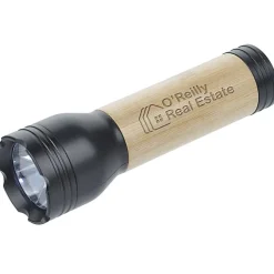 Bamboo Accent Rechargeable Flashlight