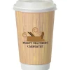 Bamboo Full Color Insulated Paper Cup with Lid - 16 oz.