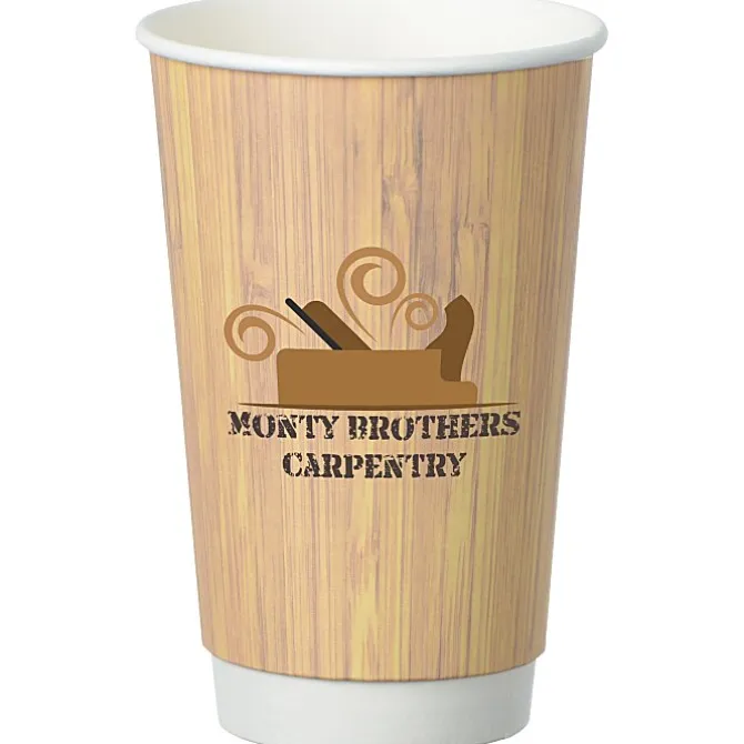 Bamboo Full Color Insulated Paper Cup - 16 oz.