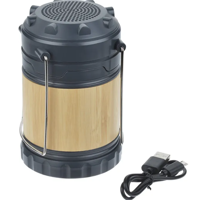 Bamboo Pop Up Lantern with Bluetooth Speaker