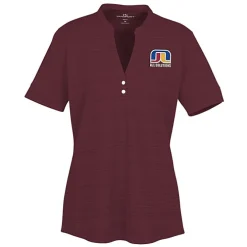 Barcode Textured Henley - Ladies'