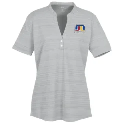 Barcode Textured Henley - Ladies'