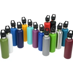 Basecamp Tundra Vacuum Bottle with Flip Straw Lid - 20 oz. - Laser Engraved