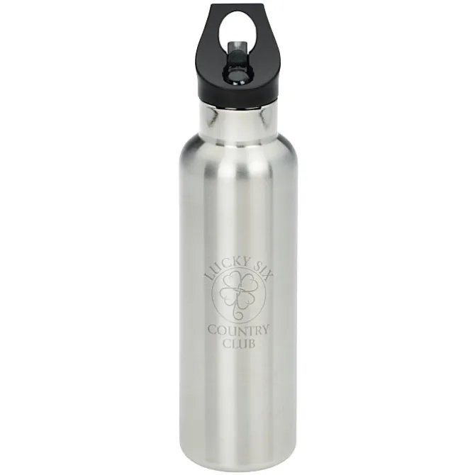 Basecamp Tundra Vacuum Bottle with Flip Straw Lid - 20 oz. - Laser Engraved