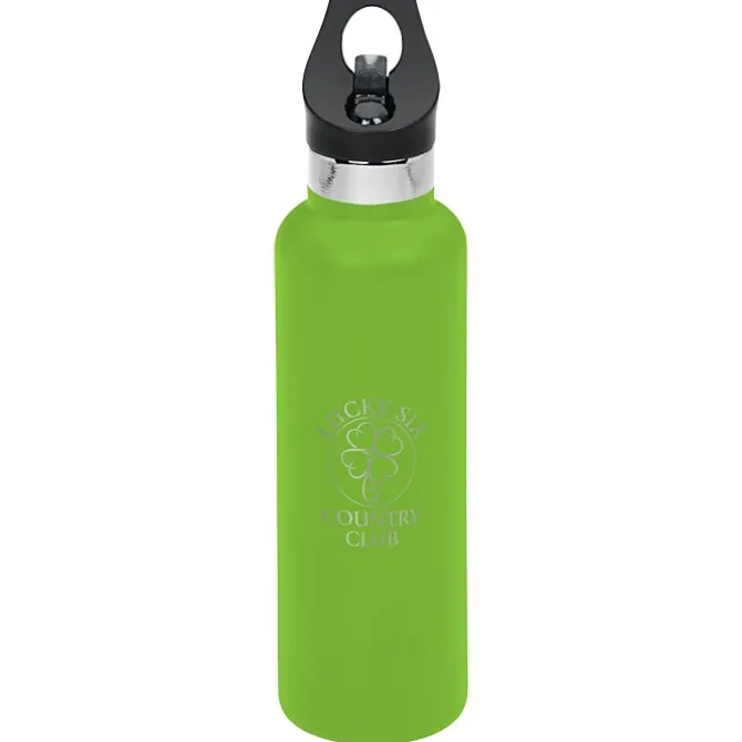 Basecamp Tundra Vacuum Bottle with Flip Straw Lid - 20 oz. - Laser Engraved