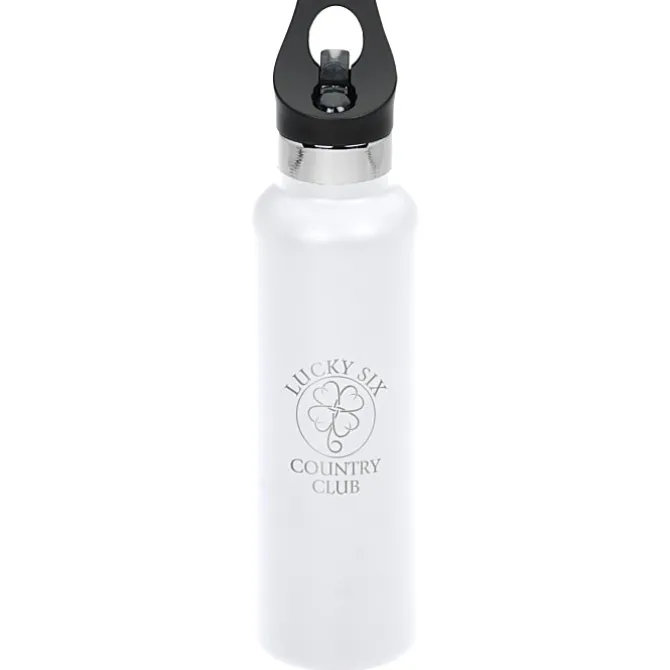 Basecamp Tundra Vacuum Bottle with Flip Straw Lid - 20 oz. - Laser Engraved