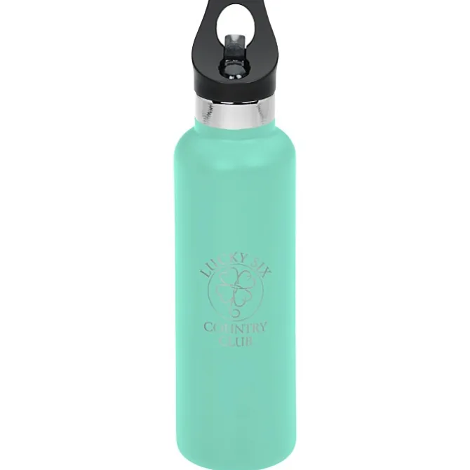 Basecamp Tundra Vacuum Bottle with Flip Straw Lid - 20 oz. - Laser Engraved