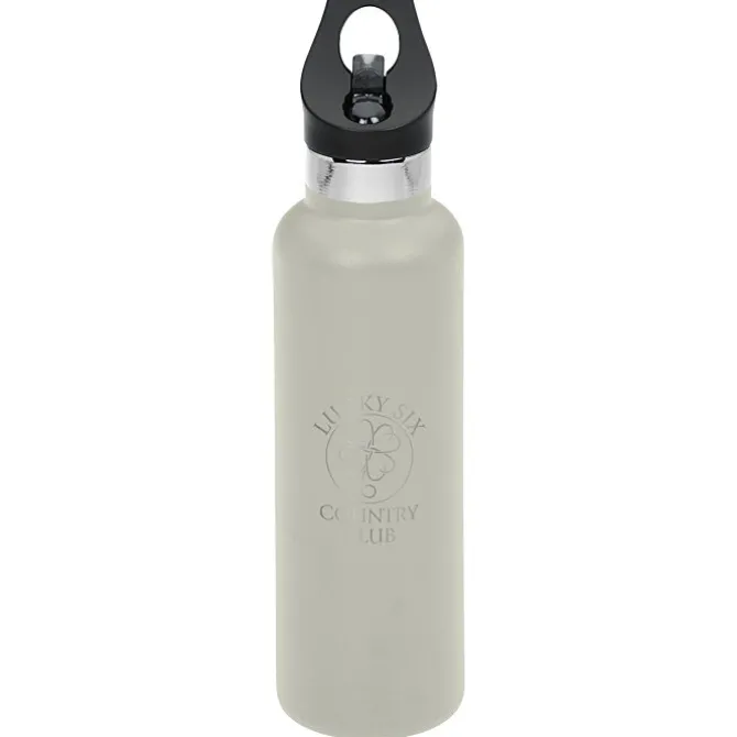 Basecamp Tundra Vacuum Bottle with Flip Straw Lid - 20 oz. - Laser Engraved