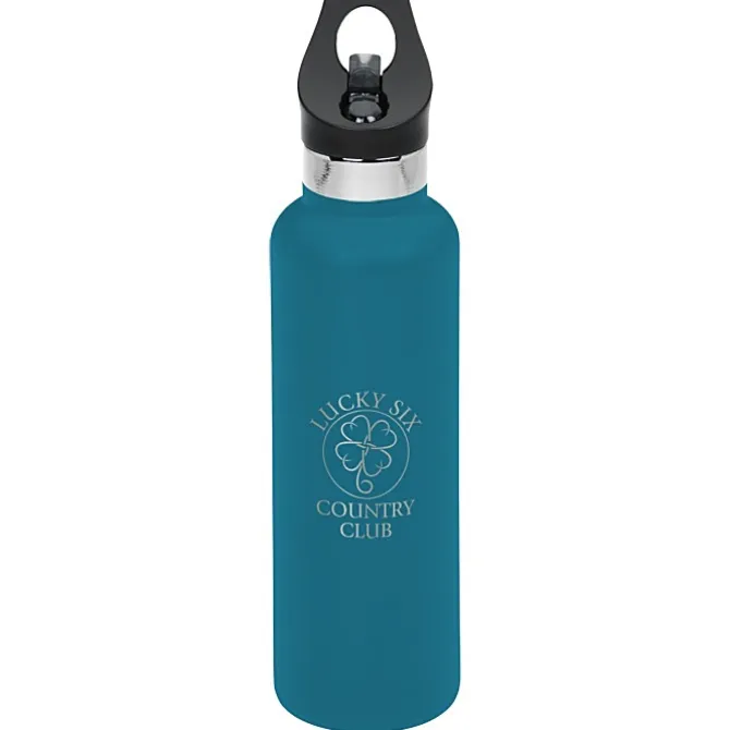 Basecamp Tundra Vacuum Bottle with Flip Straw Lid - 20 oz. - Laser Engraved
