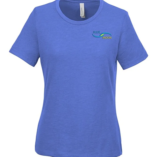 Bella+Canvas Relaxed Crewneck T-Shirt - Ladies' - Heathers - Embroidered