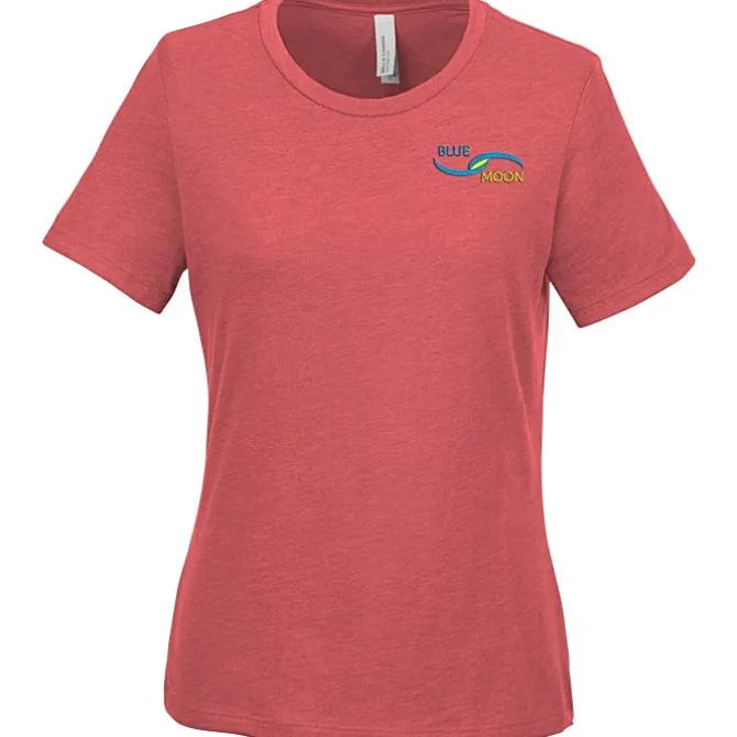 Bella+Canvas Relaxed Crewneck T-Shirt - Ladies' - Heathers - Embroidered