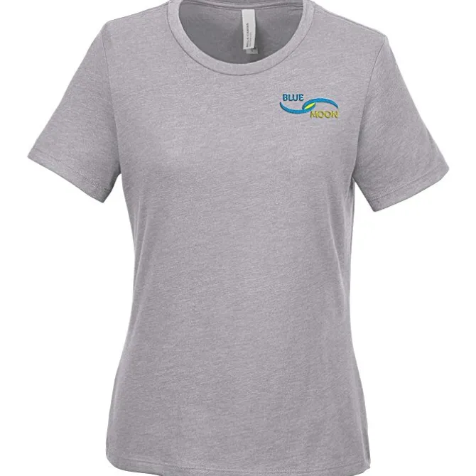 Bella+Canvas Relaxed Crewneck T-Shirt - Ladies' - Heathers - Embroidered