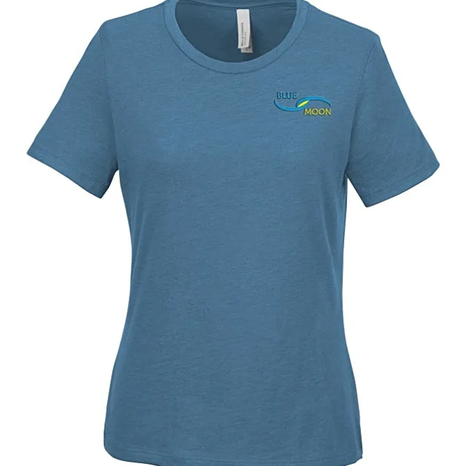 Bella+Canvas Relaxed Crewneck T-Shirt - Ladies' - Heathers - Embroidered