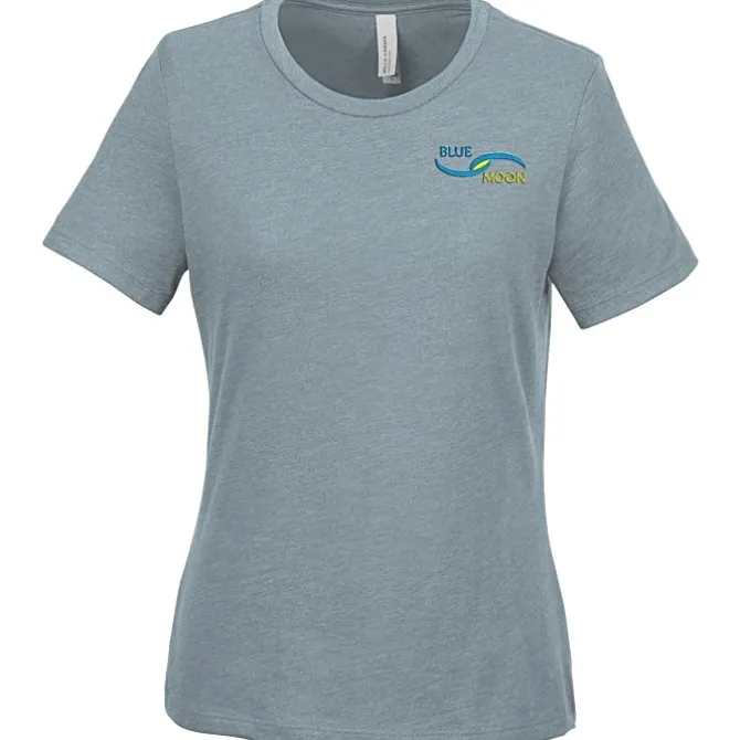Bella+Canvas Relaxed Crewneck T-Shirt - Ladies' - Heathers - Embroidered