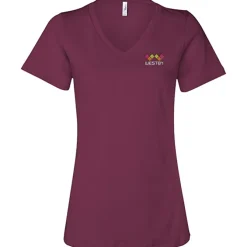 Bella+Canvas Relaxed V-Neck T-Shirt - Ladies’ - Embroidered