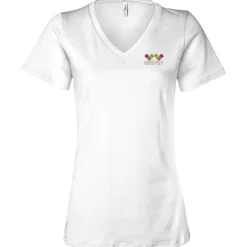 Bella+Canvas Relaxed V-Neck T-Shirt - Ladies’ - Embroidered