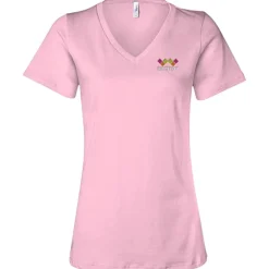 Bella+Canvas Relaxed V-Neck T-Shirt - Ladies’ - Embroidered