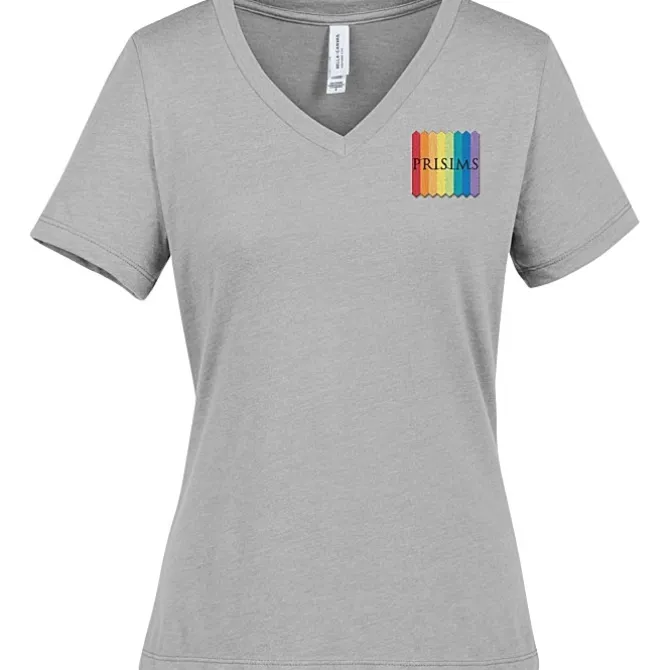 Bella+Canvas Relaxed V-Neck T-Shirt - Ladies' - Heathers - Embroidered