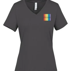 Bella+Canvas Relaxed V-Neck T-Shirt - Ladies' - Heathers - Embroidered