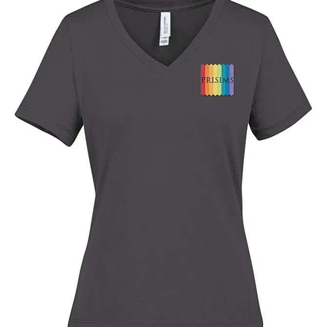 Bella+Canvas Relaxed V-Neck T-Shirt - Ladies' - Heathers - Embroidered