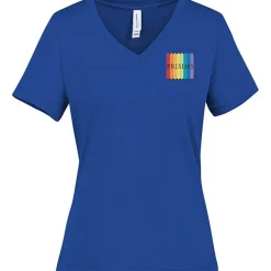 Bella+Canvas Relaxed V-Neck T-Shirt - Ladies' - Heathers - Embroidered