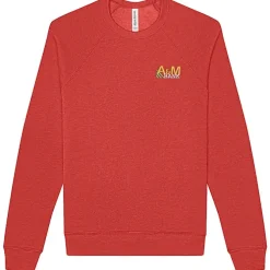 Bella+Canvas Solid Sponge Fleece Raglan Crewneck - Embroidered