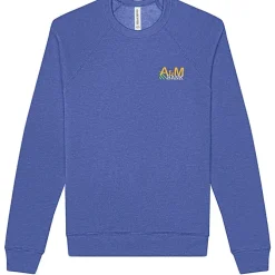 Bella+Canvas Solid Sponge Fleece Raglan Crewneck - Embroidered