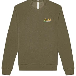 Bella+Canvas Solid Sponge Fleece Raglan Crewneck - Embroidered