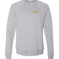 Bella+Canvas Solid Sponge Fleece Raglan Crewneck - Embroidered