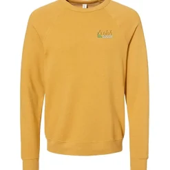 Bella+Canvas Solid Sponge Fleece Raglan Crewneck - Embroidered