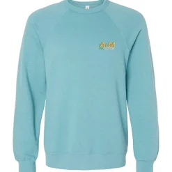 Bella+Canvas Solid Sponge Fleece Raglan Crewneck - Embroidered