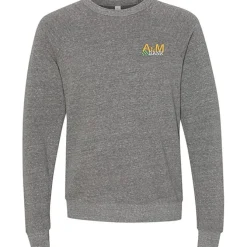 Bella+Canvas Solid Sponge Fleece Raglan Crewneck - Embroidered