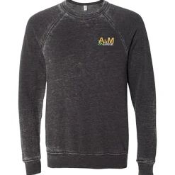 Bella+Canvas Solid Sponge Fleece Raglan Crewneck - Embroidered