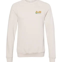 Bella+Canvas Solid Sponge Fleece Raglan Crewneck - Embroidered