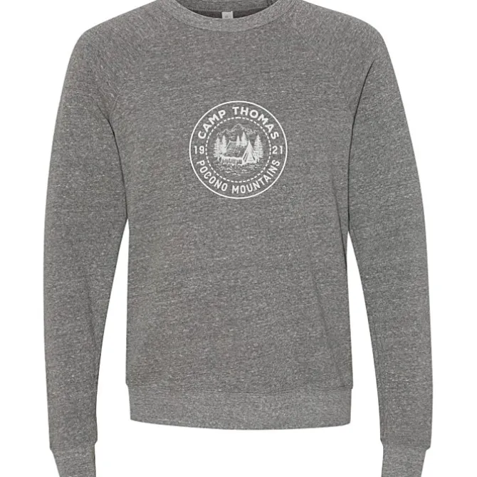 Bella+Canvas Solid Sponge Fleece Raglan Crewneck - Screen