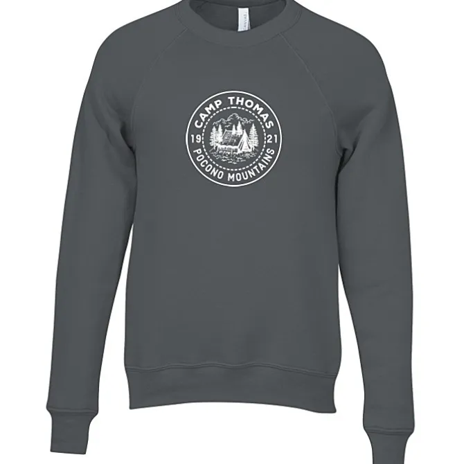 Bella+Canvas Solid Sponge Fleece Raglan Crewneck - Screen