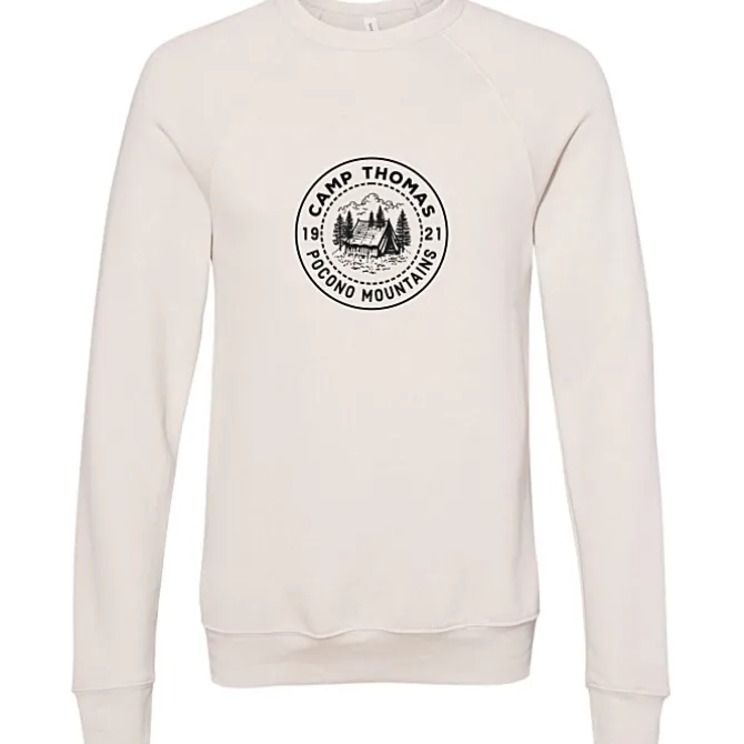 Bella+Canvas Solid Sponge Fleece Raglan Crewneck - Screen