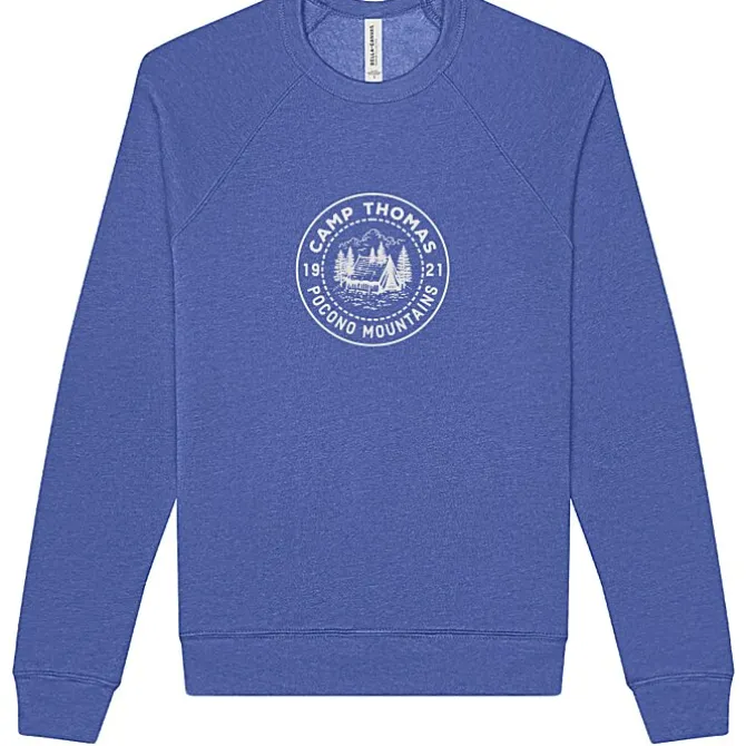 Bella+Canvas Solid Sponge Fleece Raglan Crewneck - Screen